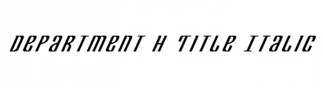 Department H Title Italic  フリーフォントのダウンロード