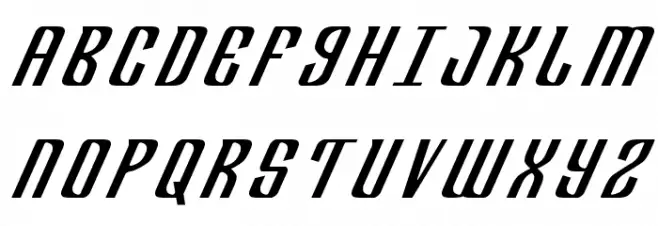 Department H Title Italic Schriftart Groß