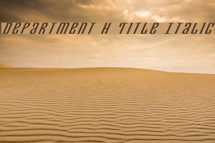 Department H Title Italic Font examples