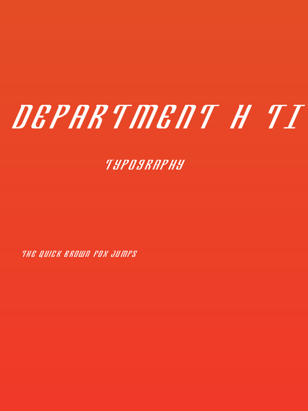 Department H Title Italic Poster