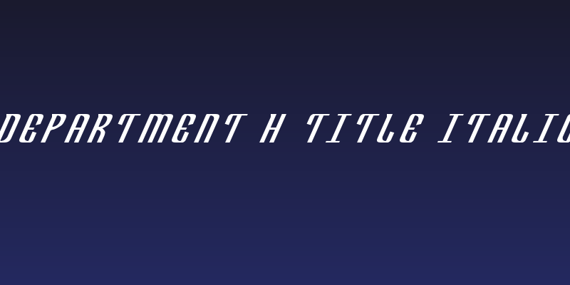 Department H Title Italic Social Header