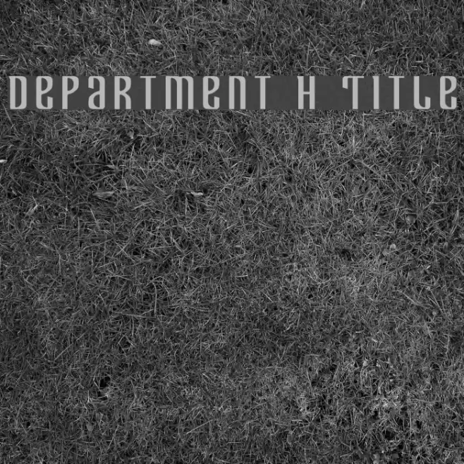 Department H Title Font examples