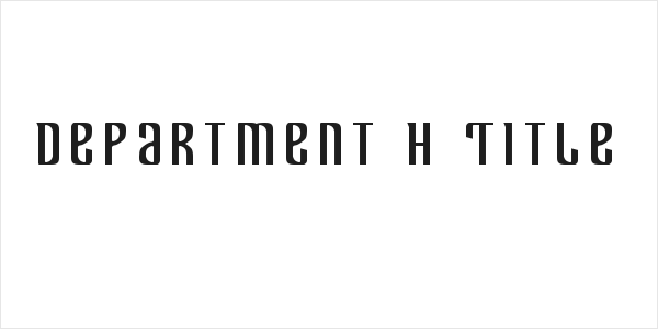 Department H Title Logo