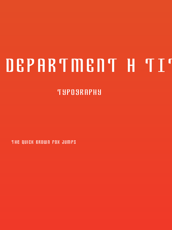 Department H Title Poster