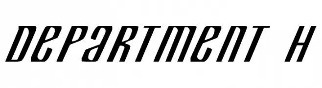 Department H  font caratteri gratis