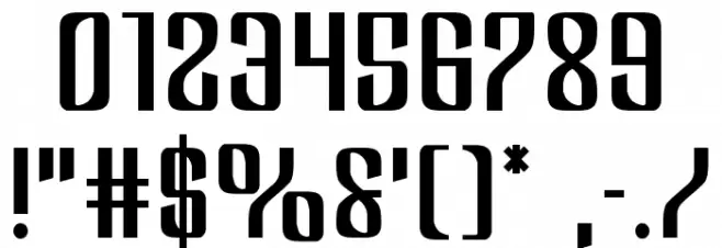 Department H Font OTHER CHARS