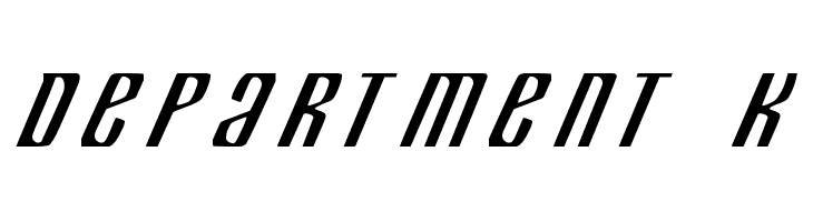 Department K  Frei Schriftart Herunterladen