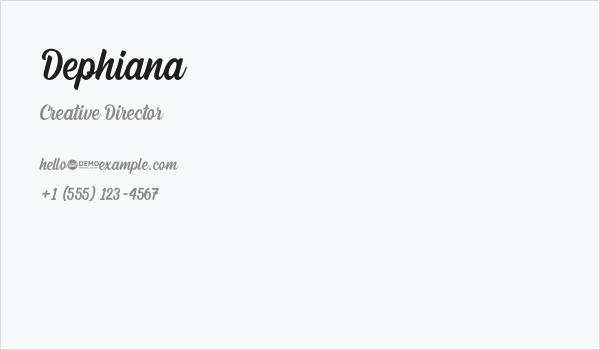 Dephiana Business Card