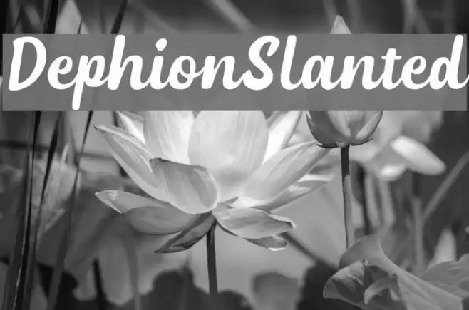DephionSlanted Font examples