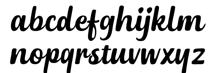 DephionSlanted Font LOWERCASE