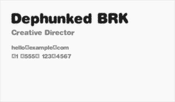 Dephunked BRK Business Card
