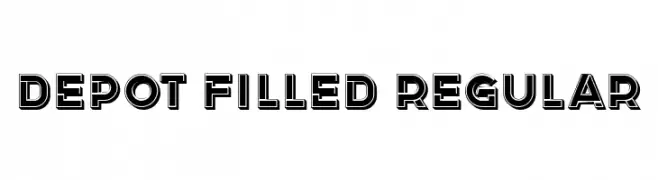 Depot Filled Regular  Fuentes Gratis Descargar