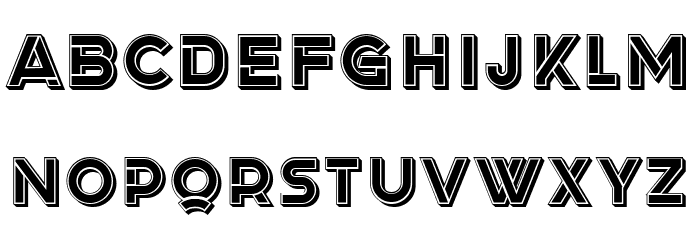 Depot Filled Regular Font LOWERCASE