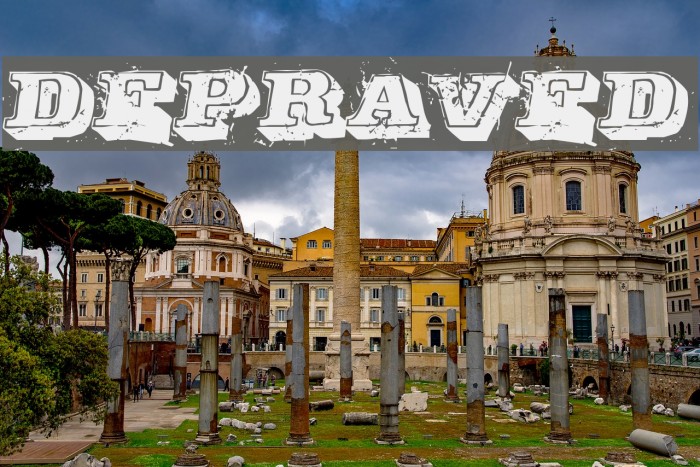 Depraved Font examples
