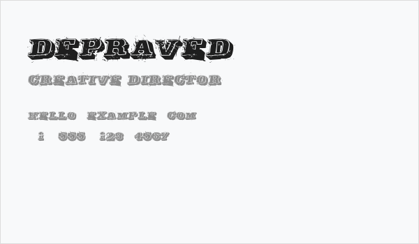 Depraved Business Card