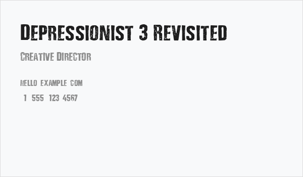 Depressionist 3 Revisited Business Card