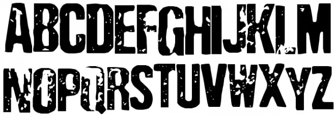 Depressionist Three Шрифта ВЕРХНИЙ