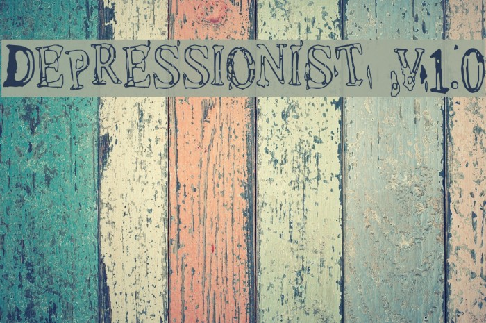 Depressionist v1.0 Font examples