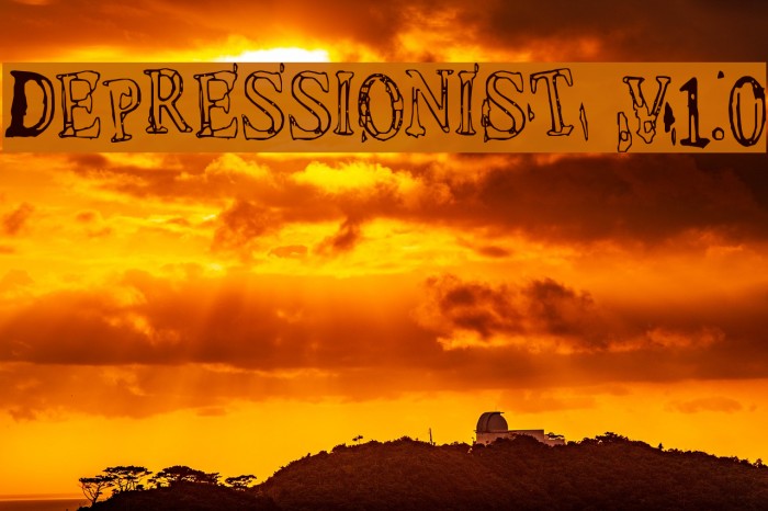 Depressionist v1.0 Font examples