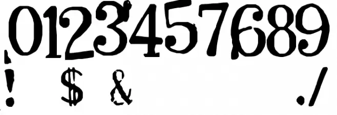 Depressionist v2.0 Font OTHER CHARS