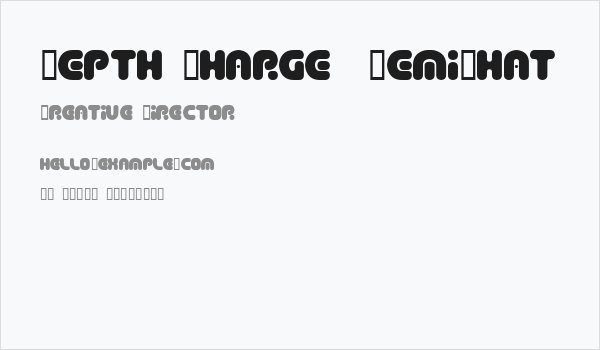Depth Charge  SemiPhat Business Card