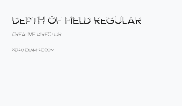Depth of Field Regular Business Card