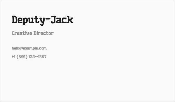 Deputy-Jack Business Card