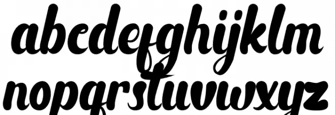 Deqboza Schriftart Kleinbuchstaben