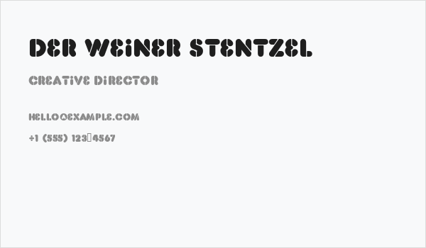 Der Weiner Stentzel Business Card