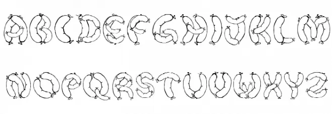Der Wurst Font Fonte MAIÚSCULAS