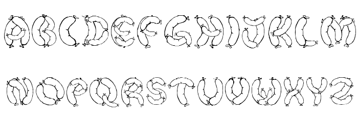 Der Wurst Font Font LOWERCASE