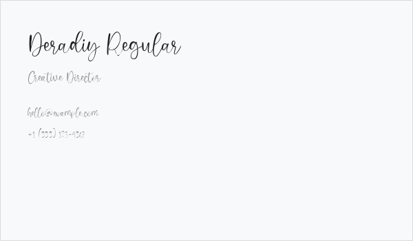 Deradiy Regular Business Card
