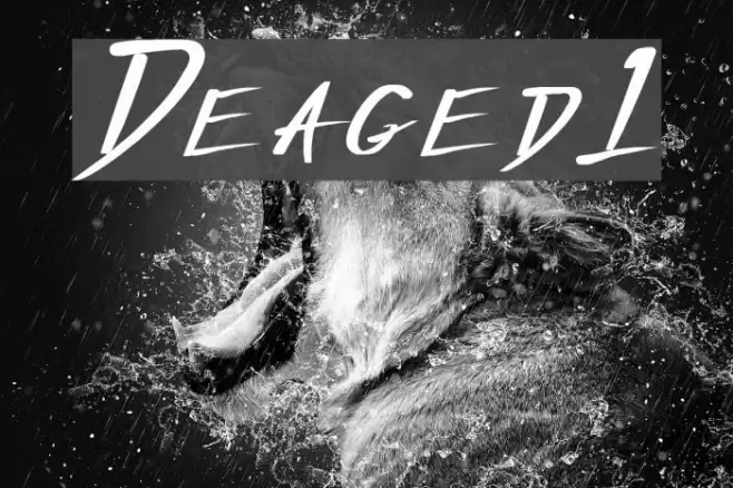 Deranged 1 Font examples