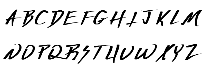 Deranged 1 Font LOWERCASE