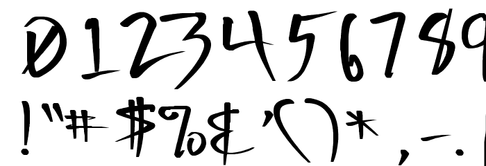 Deranged 4 Font OTHER CHARS