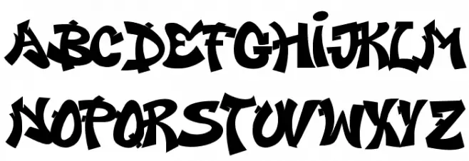 Derans Vandals Caratteri MAIUSCOLE