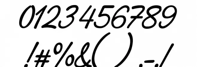 Derapide Font OTHER CHARS