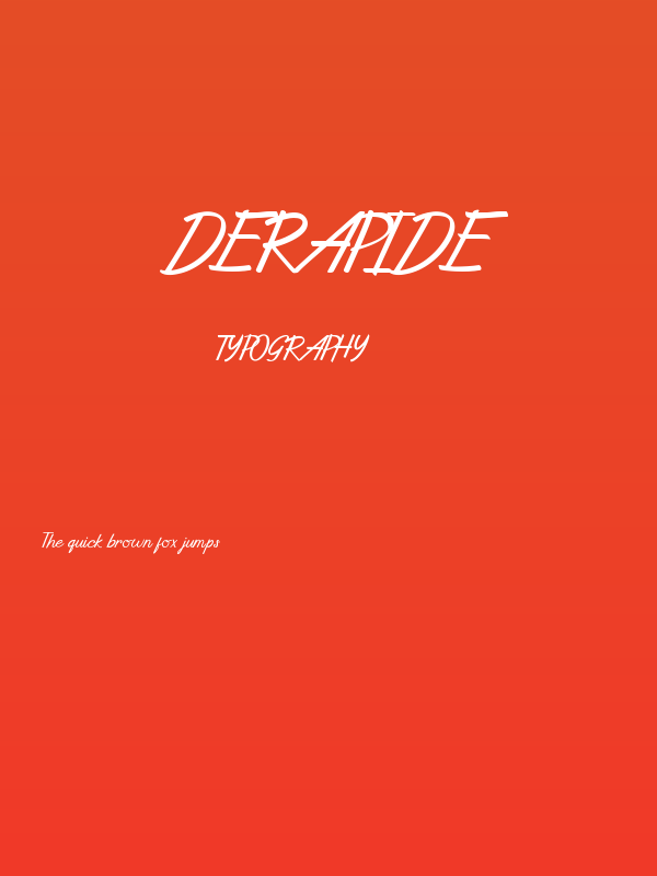 Derapide Poster