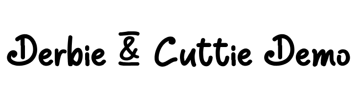 Derbie & Cuttie Demo  フリーフォントのダウンロード