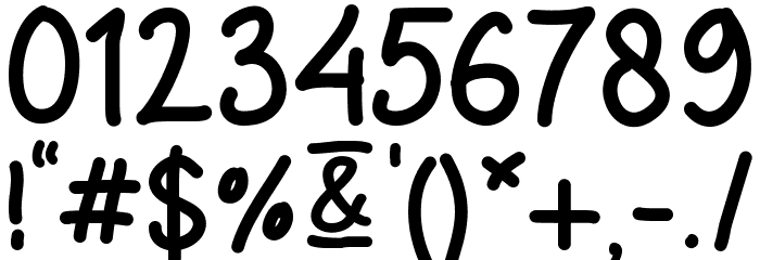 Derbie & Cuttie Demo Font OTHER CHARS