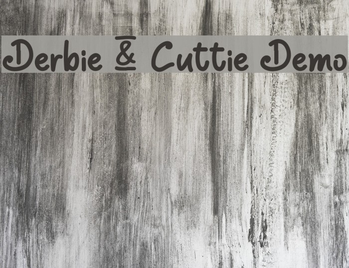 Derbie & Cuttie Demo Font examples