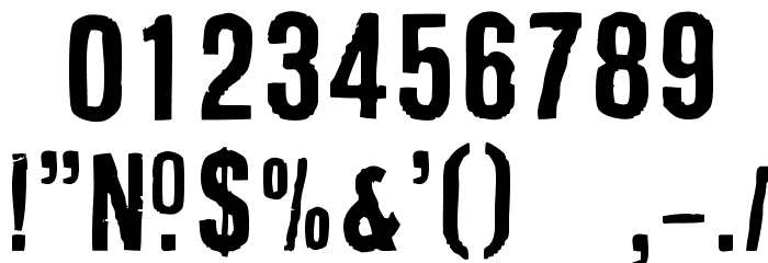 Derivat No1 Font OTHER CHARS