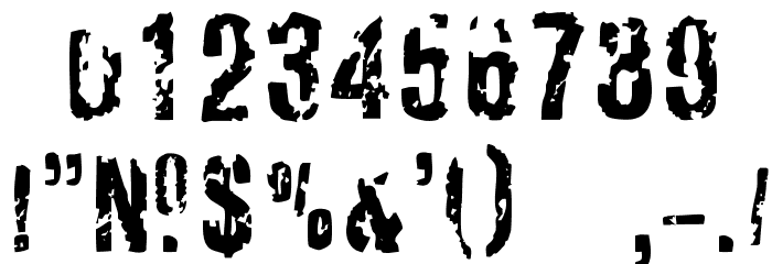 Derivat No2 Font OTHER CHARS