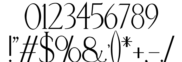 Derivia Font OTHER CHARS