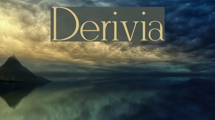 Derivia Font examples