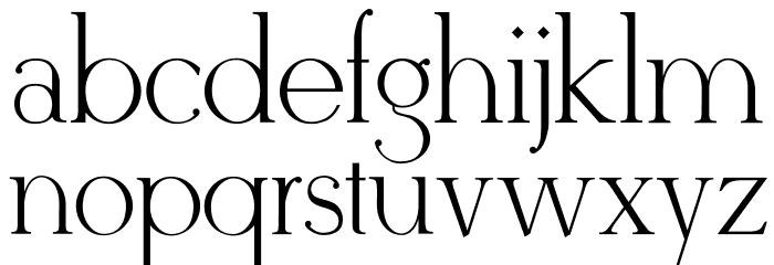 Derivia Font LOWERCASE
