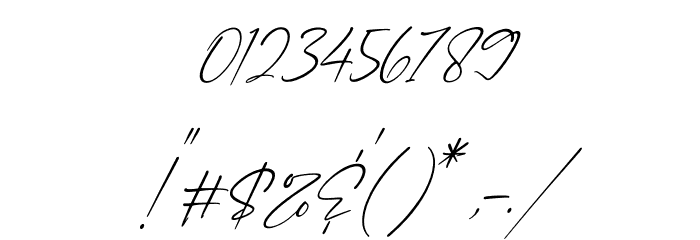 Derlantica Beauty Italic Font OTHER CHARS