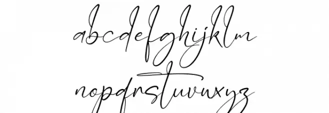 Derlantica Beauty Schriftart Kleinbuchstaben