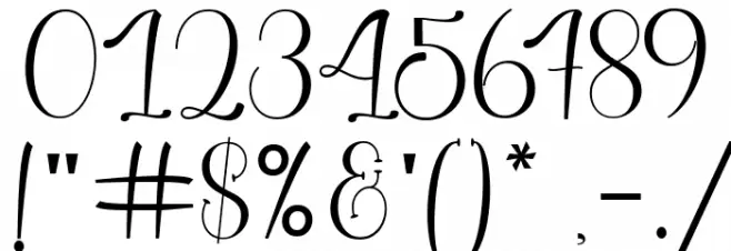 DerlinaScript Font OTHER CHARS