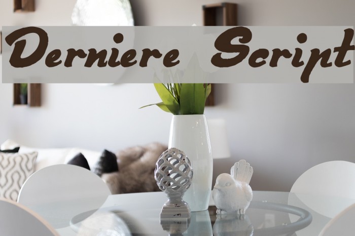 Derniere Script Font examples